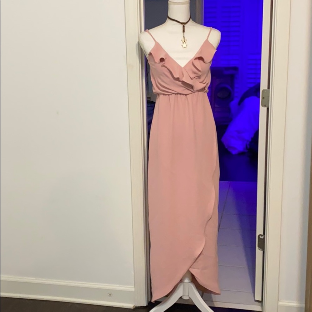 Ruffle Wrap Maxi Dress